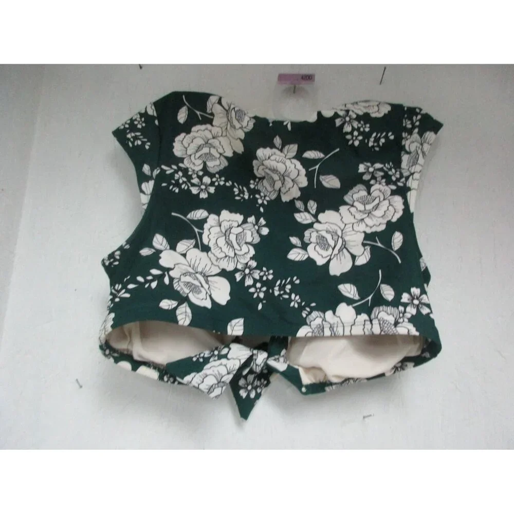 Adore Me Women's  Swim  Top Outline Roses Print Size Medium NWOT - Picture 2 of 2
